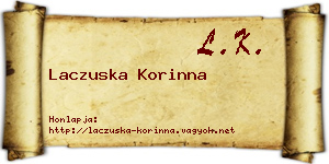 Laczuska Korinna névjegykártya